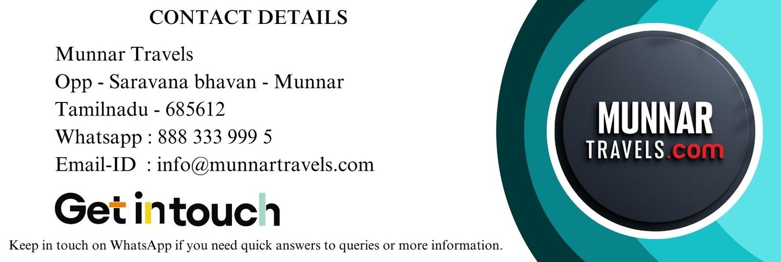 Southindia Travels Contact Information